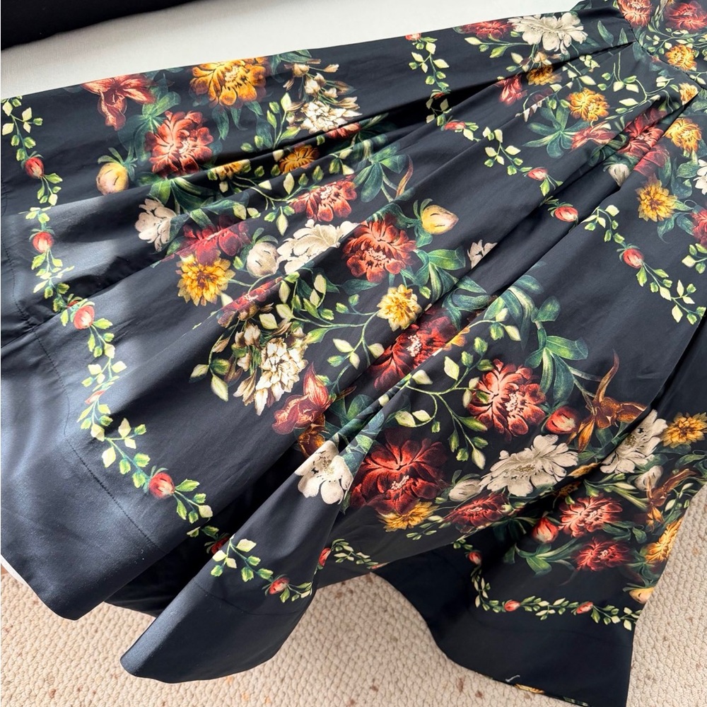 Agua by Agua Bendita Black Floral Midi Dress - Picture 6 of 9